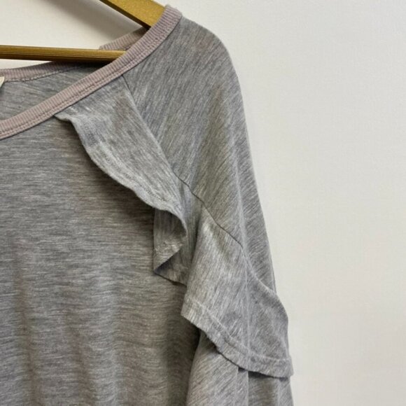 Umgee Gray Ruffle Long Sleeve Dress - Picture 4 of 11